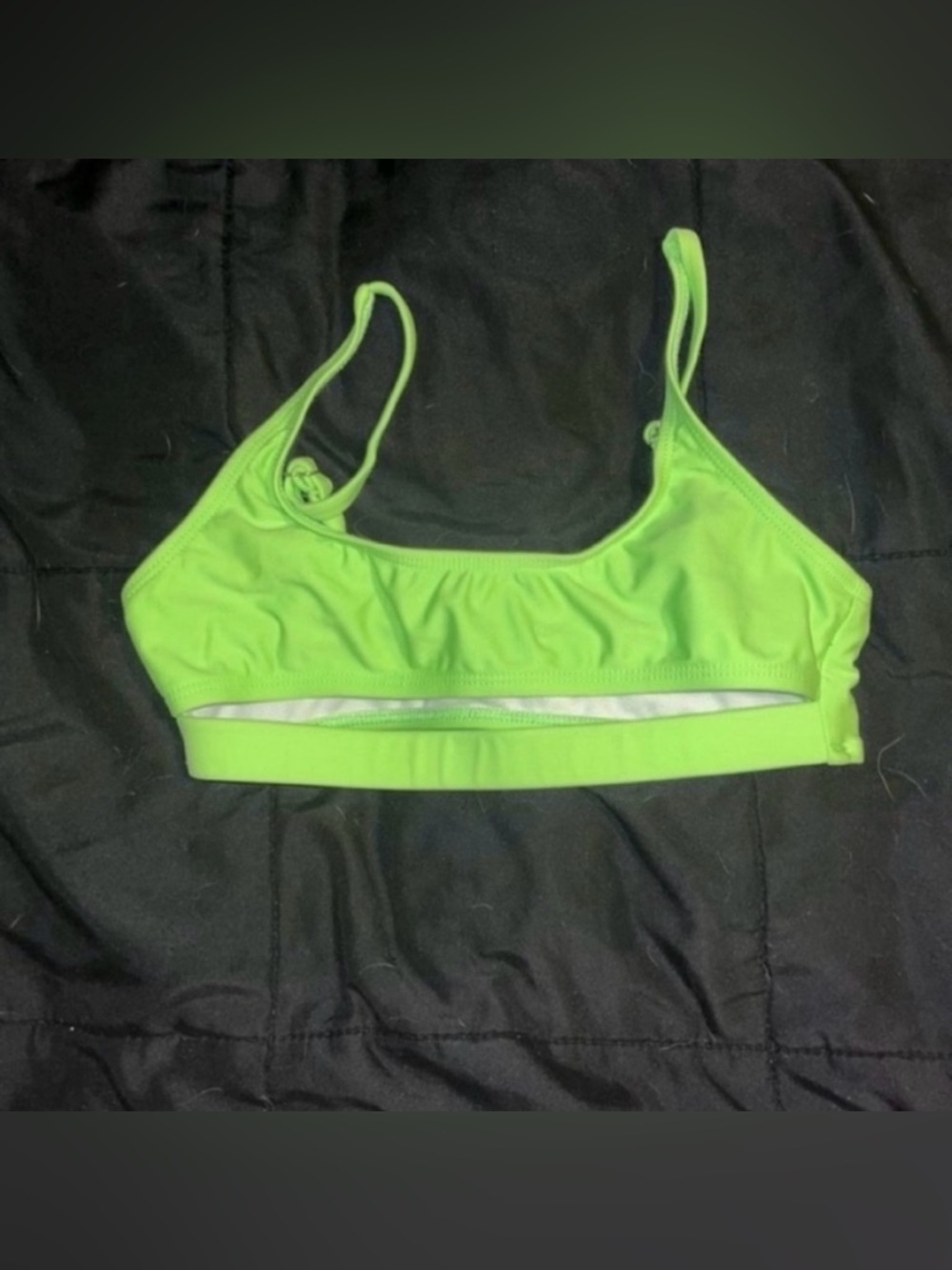 Fashion Nova Neon Green Cut Out Bikini Top